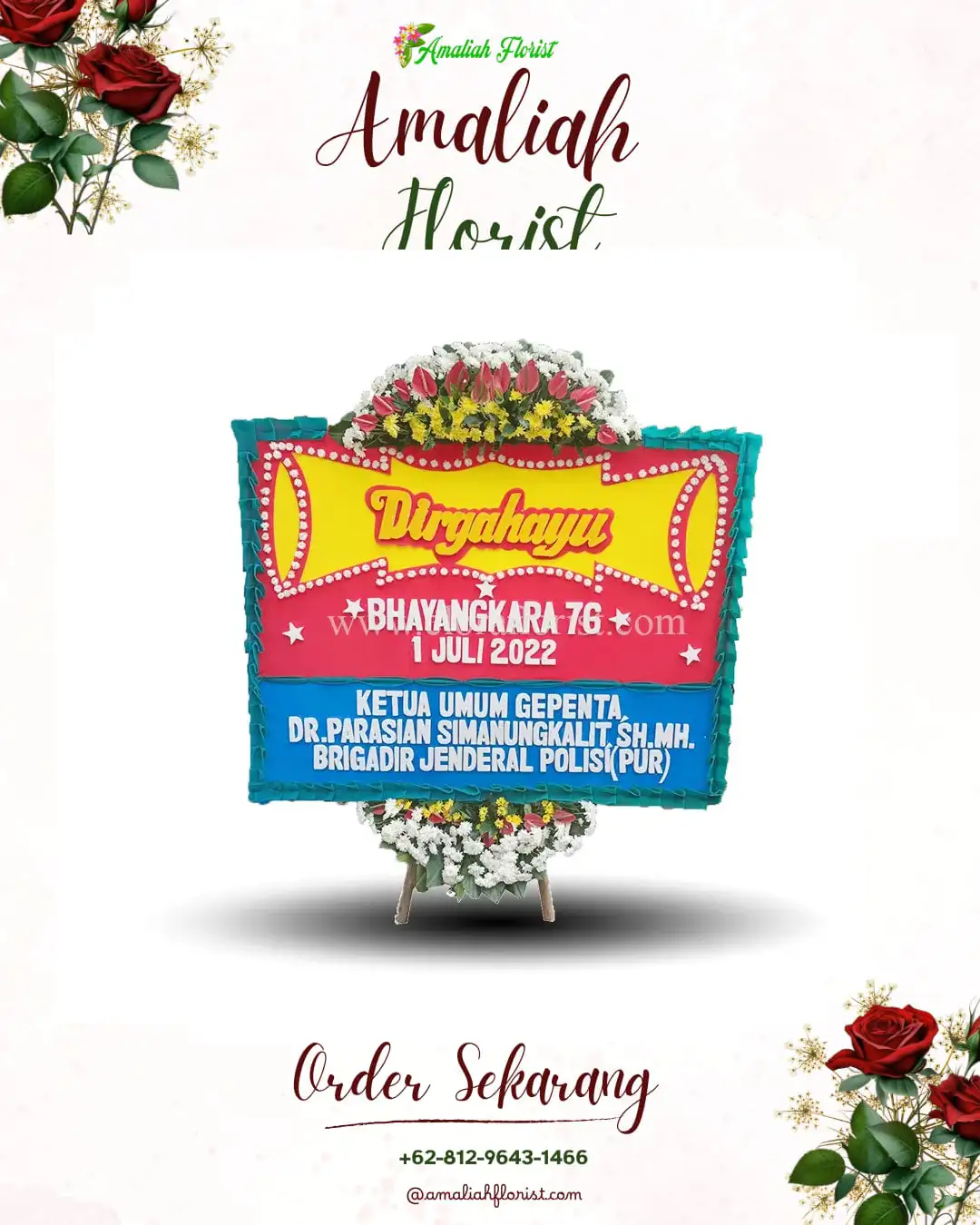 Papan Bunga HUT Ulang Tahun Way Kenanga